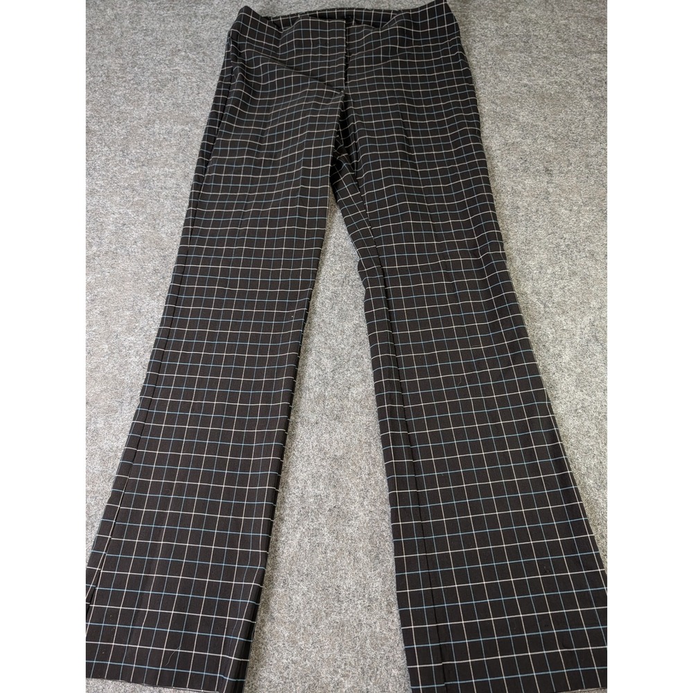 The Limited Stretch Black Windowpane Plaid Dress Pants Bootcut Trousers Size 8